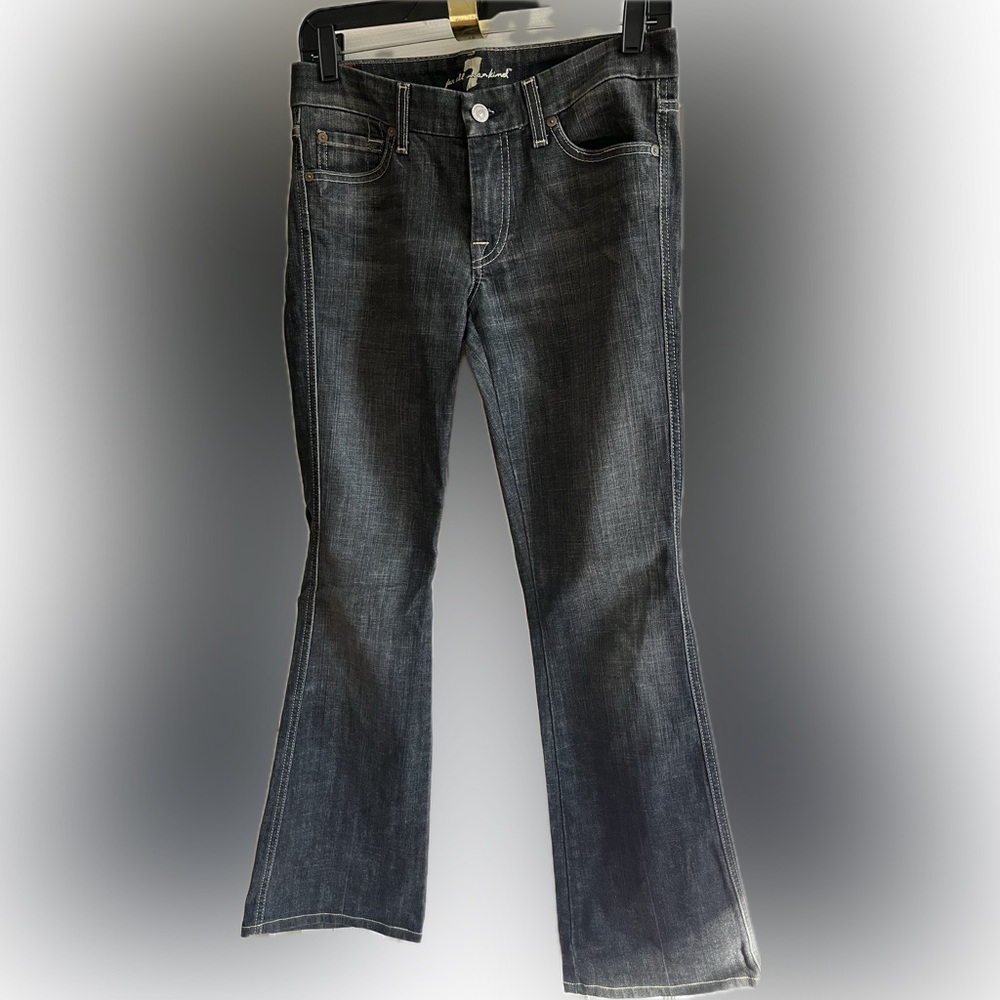 7For All Mankind A-Pocket Bootcut Jeans Women Size 27 Dark Wash Denim USA Made